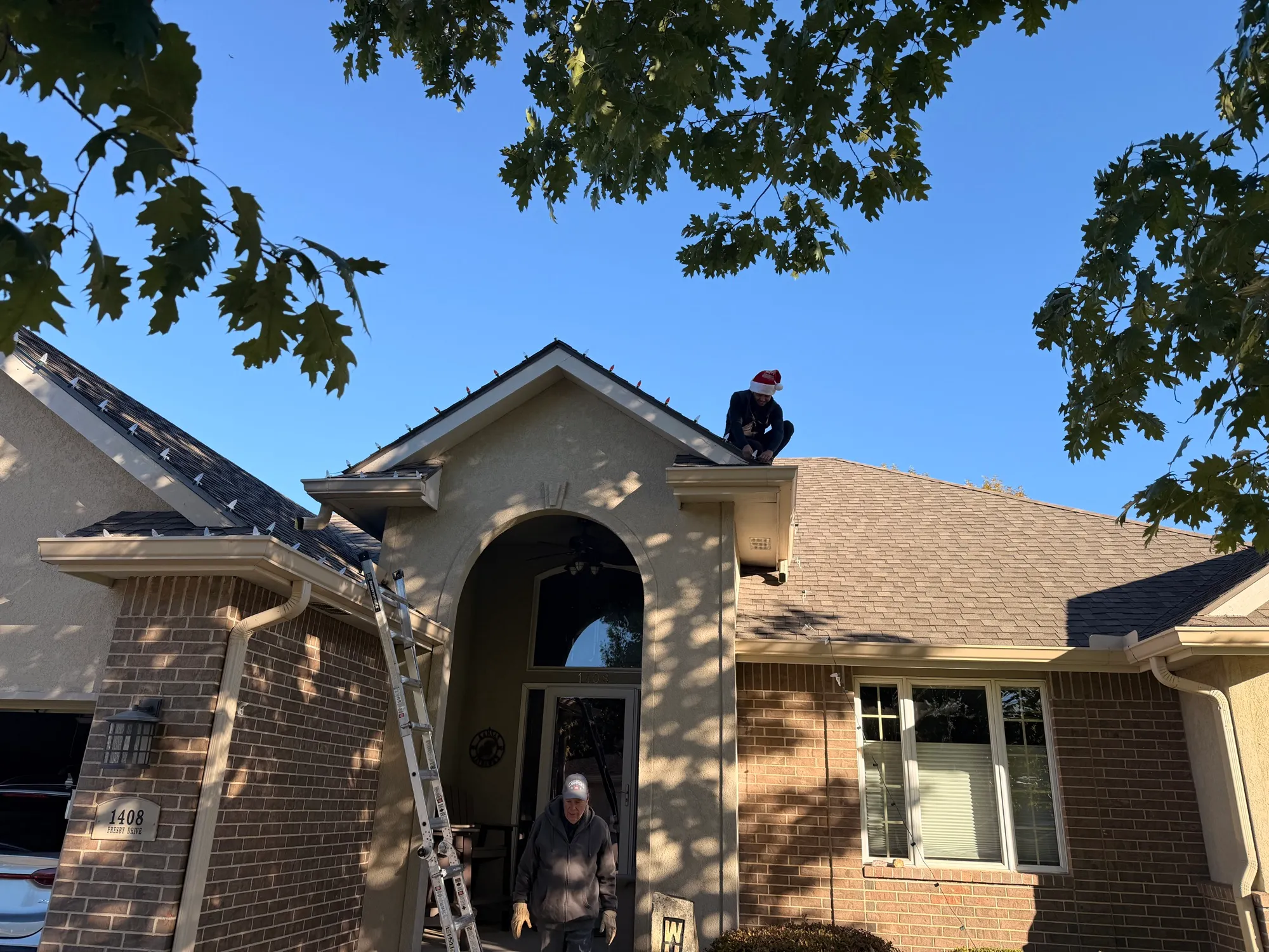 Setting the line on a brick ranch