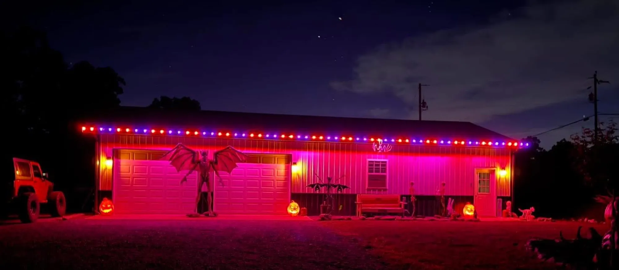 Commercial holiday lighting installed by RM Lighting Solutions