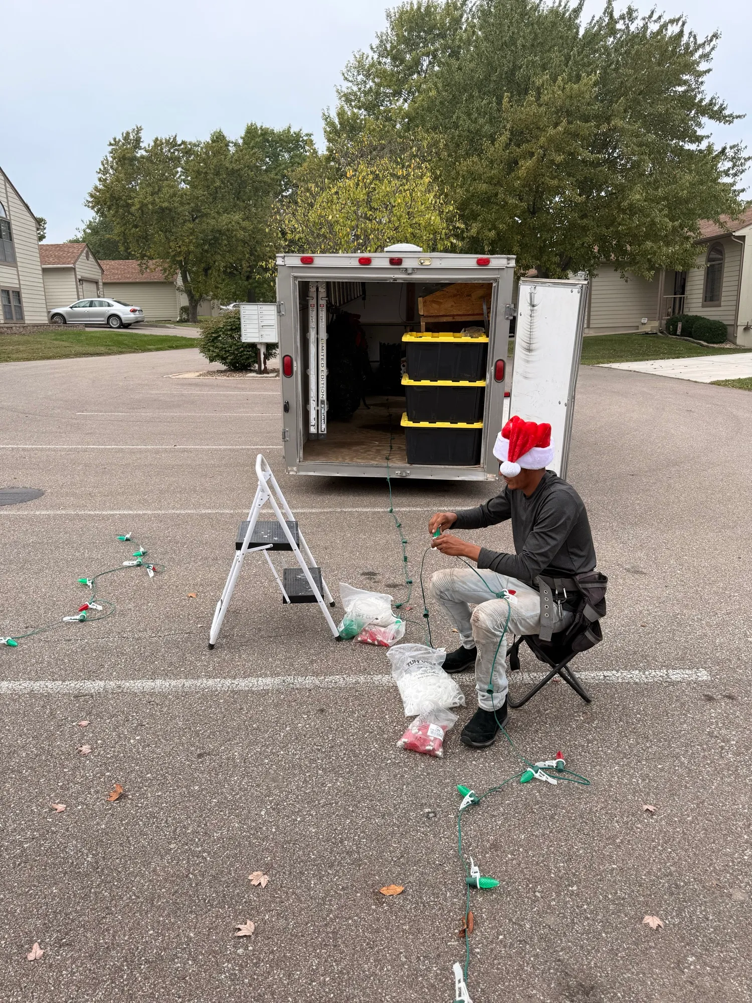 Prepping strands at the trailer